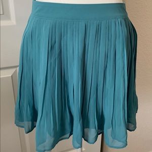 Candies Chiffon Pleated Skirt, Medium, Teal Blue